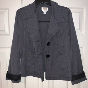 EUC Talbots Stretch  Striped Jacket Size 10.